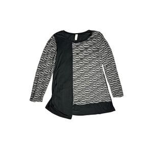 Chalet Made in USA Women’s Large Two Tone Long Sleeve Asymmetrical Top